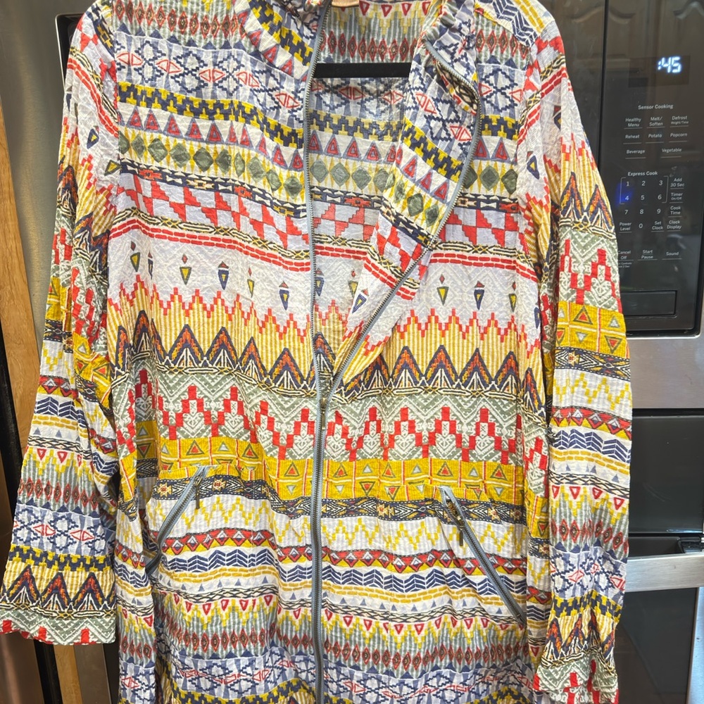 Multiples Multicolor Geometric Utility Shirt/Jacket - Picture 6 of 16